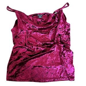 Maroon Red Ruby Lust Velvet City Chic tank Top NWT SZ 1X XL